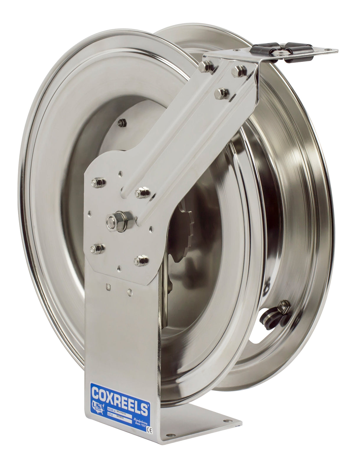 SHL-N-525-SS by Coxreels | SH-SS Series | 300 PSI Spring Driven Hose Reel | 3/4" Hose ID, 3/4" FNPT Inlet | Stainless Steel | 25ft Capacity, Hose Not Included