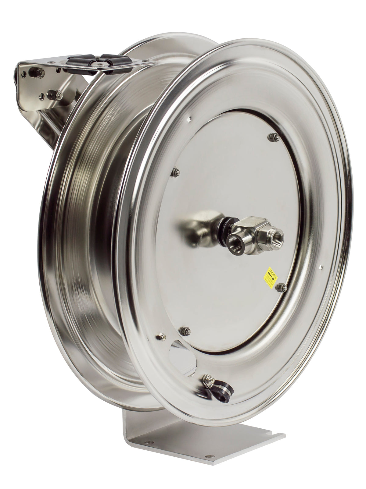 SHL-N-525-SS by Coxreels | SH-SS Series | 300 PSI Spring Driven Hose Reel | 3/4" Hose ID, 3/4" FNPT Inlet | Stainless Steel | 25ft Capacity, Hose Not Included
