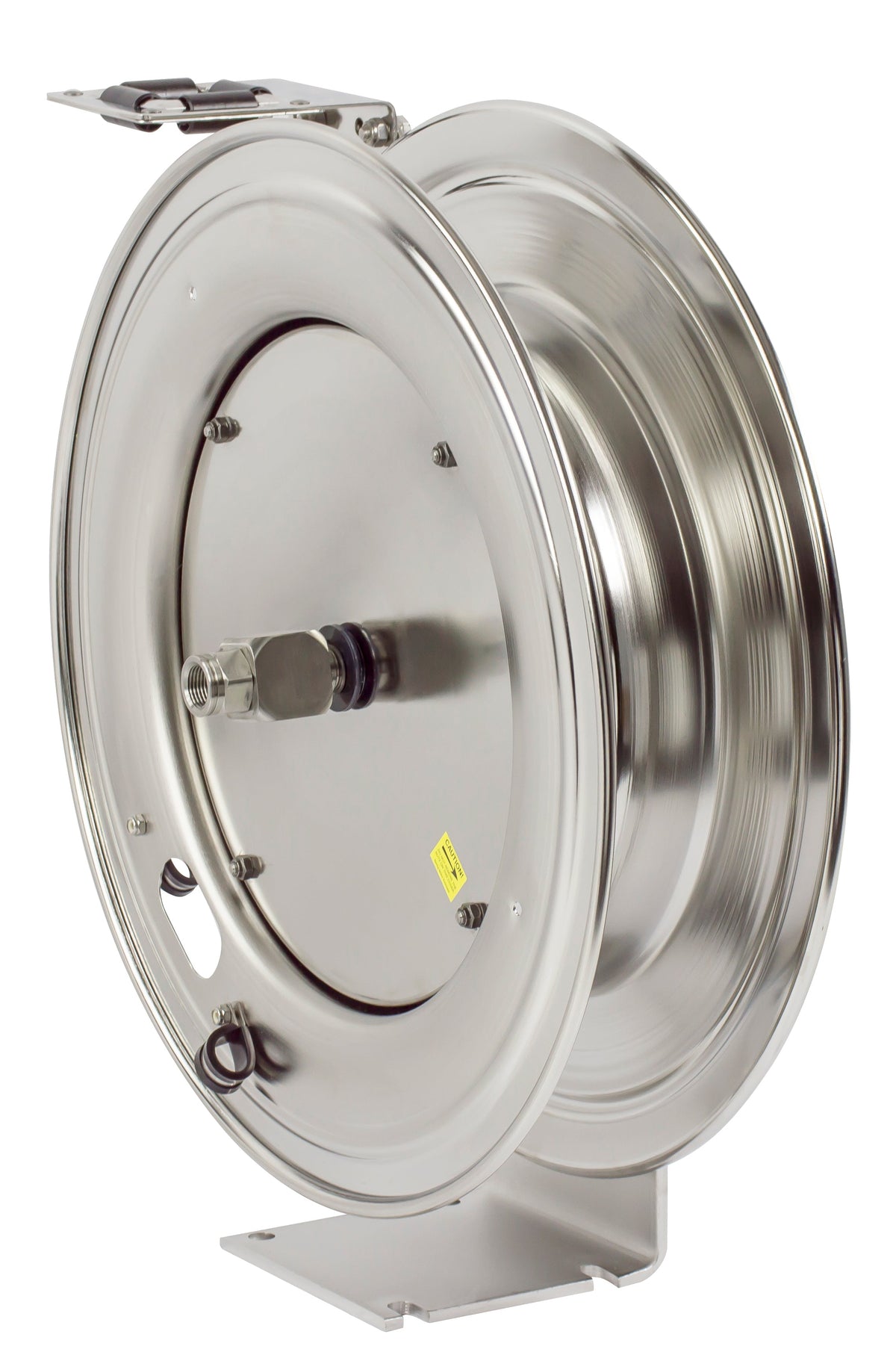 SHL-N-350-SS by Coxreels | SH-SS Series | 300 PSI Spring Driven Hose Reel | 3/8" Hose ID, 3/8" FNPT Inlet | Stainless Steel | 50ft Capacity, Hose Not Included