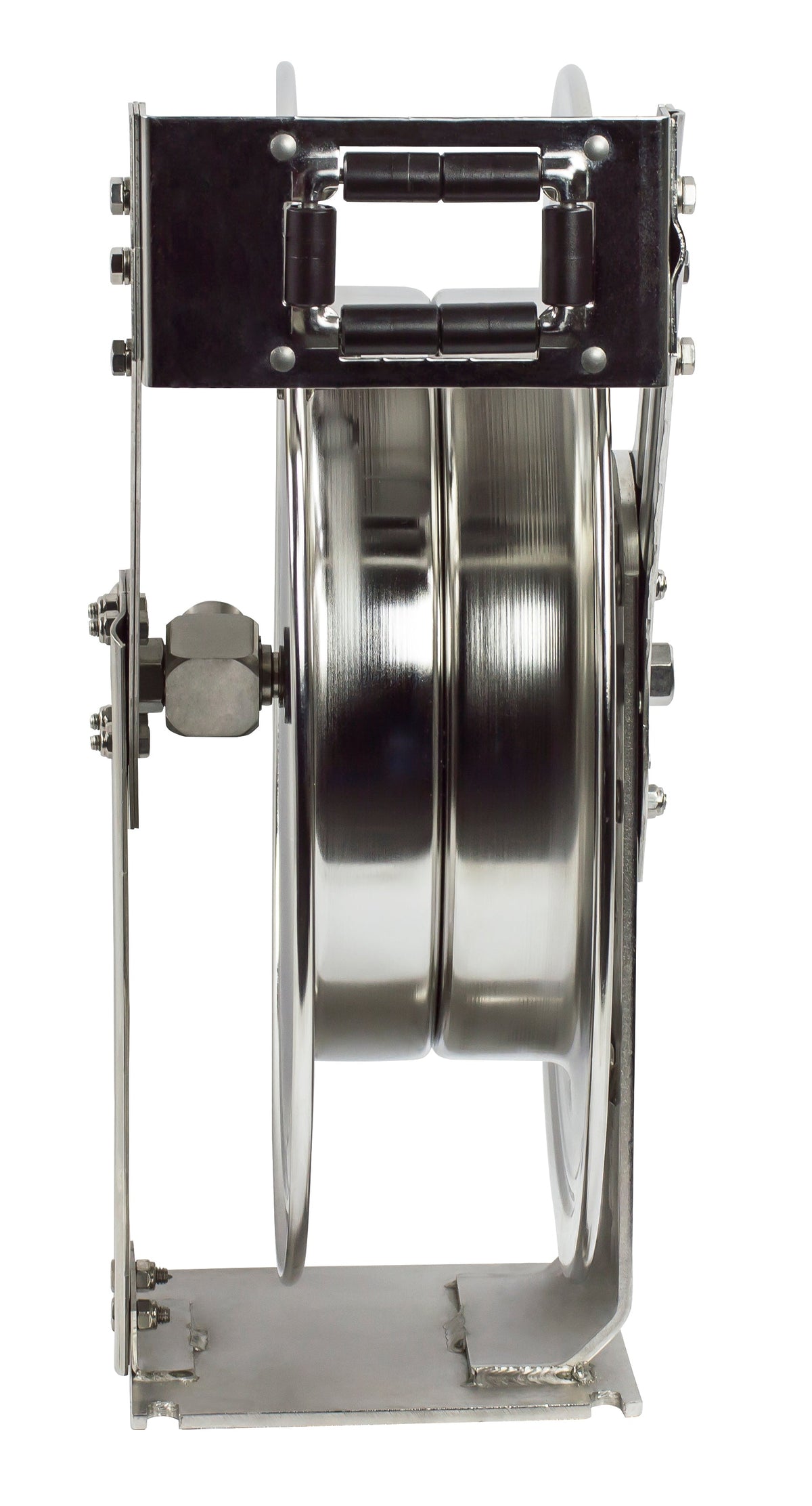 TSHL-N-375-SS by Coxreels | T-SS Series | 300 PSI Spring Driven Hose Reel | 3/8" Hose ID, 3/8" FNPT Inlet | Stainless Steel | 75ft Capacity, Hose Not Included