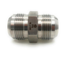 SS2403-12-06 by Midland | 3/4" Male JIC 37° Flare x 3/8" Male JIC 37° Flare Union | 316 Stainless Steel