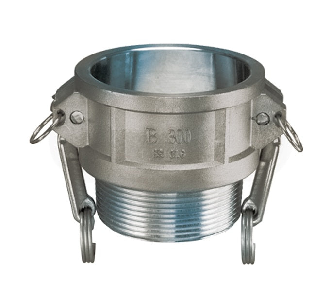 SS304-B400 by Kuriyama | SS304-B Series | Part B | Cam & Groove Adapter | 4" Coupler x 4" Male NPT | 304 Stainless Steel