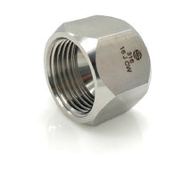 SS304-C-06 by Midland | JIC Cap | 3/8" Female JIC 37° Flare | 316 Stainless Steel