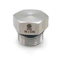 SS6408-06 by Midland | 3/8" Male SAE O-Ring Boss Hex Plug | 316 Stainless Steel