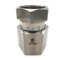 SS6506-04-04 by Midland | 1/4" Female NPT x 1/4" Female JIC 37° Flare Swivel | 316 Stainless Steel