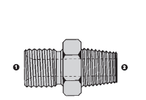 SS9003-12-12 by AdaptAll |-12 Male BSPP x -12 Male BSPT | Adapter | Stainless Steel