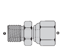 SS9015-04-04 by AdaptAll |-04 Male BSPP x -04 Female BSPP | Swivel Adapter | Stainless Steel