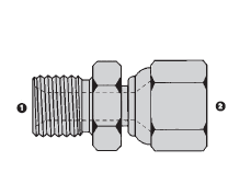 SS9021-08-08 by AdaptAll |-08 Male BSPP x -08 Female JIC | Swivel Adapter | Stainless Steel