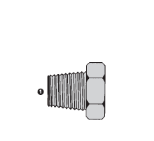 SS9030T-02 by AdaptAll |-02 BSPT Hex Plug | Stainless Steel