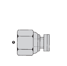 SS9033-08 by AdaptAll |-08 BSPP Swivel Cap | Stainless Steel
