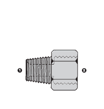 SS9037-06-06 by AdaptAll | -06 Male NPT x -06 Female BSP | Solid Adapter | Stainless Steel
