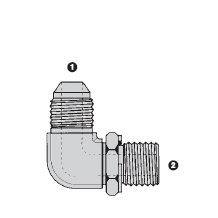 SS9059-04-04 by AdaptAll | -04 Male JIC x -04 Male BSPP | Adjustable 90° Elbow | Stainless Steel