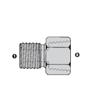 SS9235-10-02 by AdaptAll | 10mm Male Metric x -02 Female NPT | Solid Adapter | Stainless Steel