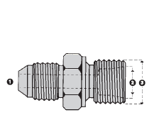 SS9605-12-L18-26 by AdaptAll | -12 Male JIC x L18 Male Metric Dual Purpose | Stainless Steel