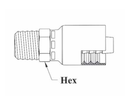 SSGC01-16x16 by Couplamatic | Grip Crimp Coupling | 1" Hose ID x 1-11-1/2 Thread Size NPTF Male Solid | Straight | 316 Stainless Steel