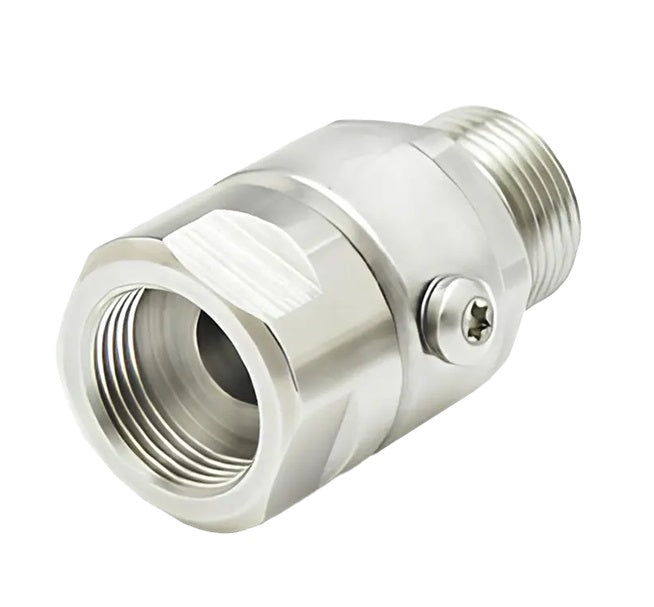 SS8FFS8XMFS8-NI-AL by Super Swivel | 2314-NI-AL | 13/16-16 Female Face Seal FFS x 13/16-16 Male Face Seal MFS | 0.390" Through Hole | Straight | Electroless Nickel | AFLAS Seal