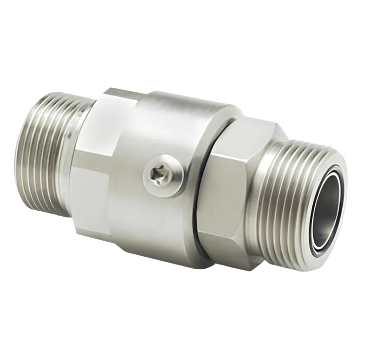 SS16MFS16XMFS16-NI-ETP by Super Swivel | 2445-NI-ETP | 1-7/16-12 Male Face Seal MFS x 1-7/16-12 Male Face Seal MFS | 0.811" Through Hole | Straight | Electroless Nickel | Extreme Viton® Seal