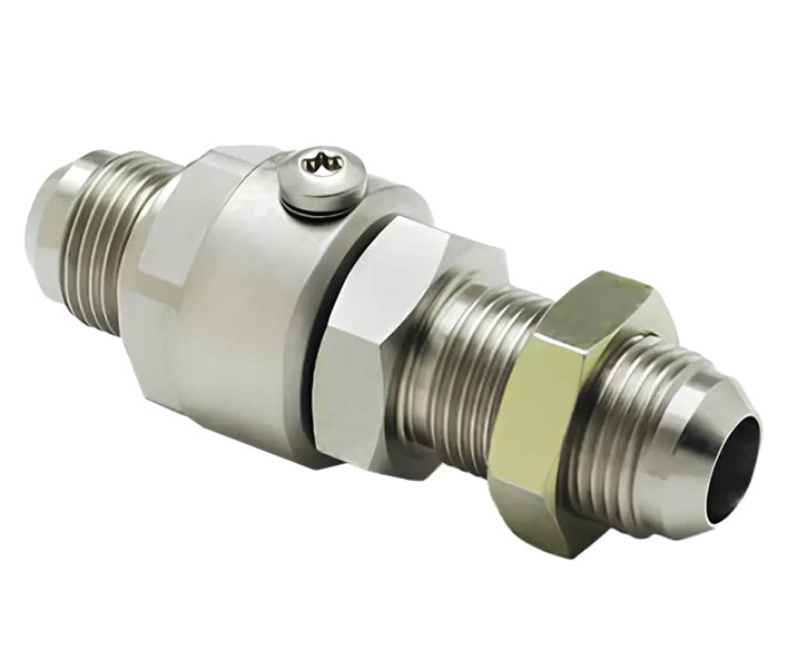 SS20MJB20XMJ20-Z-ETP by Super Swivel | 1652-Z-ETP | 1-5/8-12 Male 37° JIC Bulkhead x 1-5/8-12 Male 37° JIC | 1.078" Through Hole | Straight | Zinc | Extreme Viton® Seal