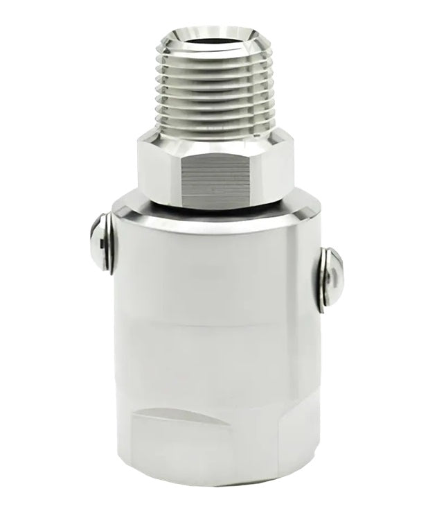 SS4MP25XFP25-304-AL by Super Swivel | 11036-304-AL | 1/4-18 Male Pipe NPTF x 1/4-18 Female Pipe NPTF | 0.250" Through Hole | Straight | 304 Stainless Steel | AFLAS Seal
