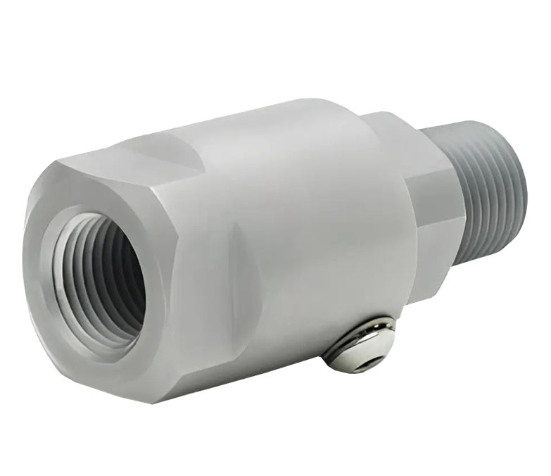 SS8MP50XFP50-440-V by Super Swivel | 14022-440-V | 1/2-14 Male Pipe NPTF x 1/2-14 Female Pipe NPTF | 0.530" Through Hole | Straight | 440c Stainless Steel | Viton Seal