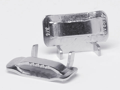 ST256 by Strapbinder | Ear Style Buckle | 3/4" Width | 201 Stainless Steel | Box of 100