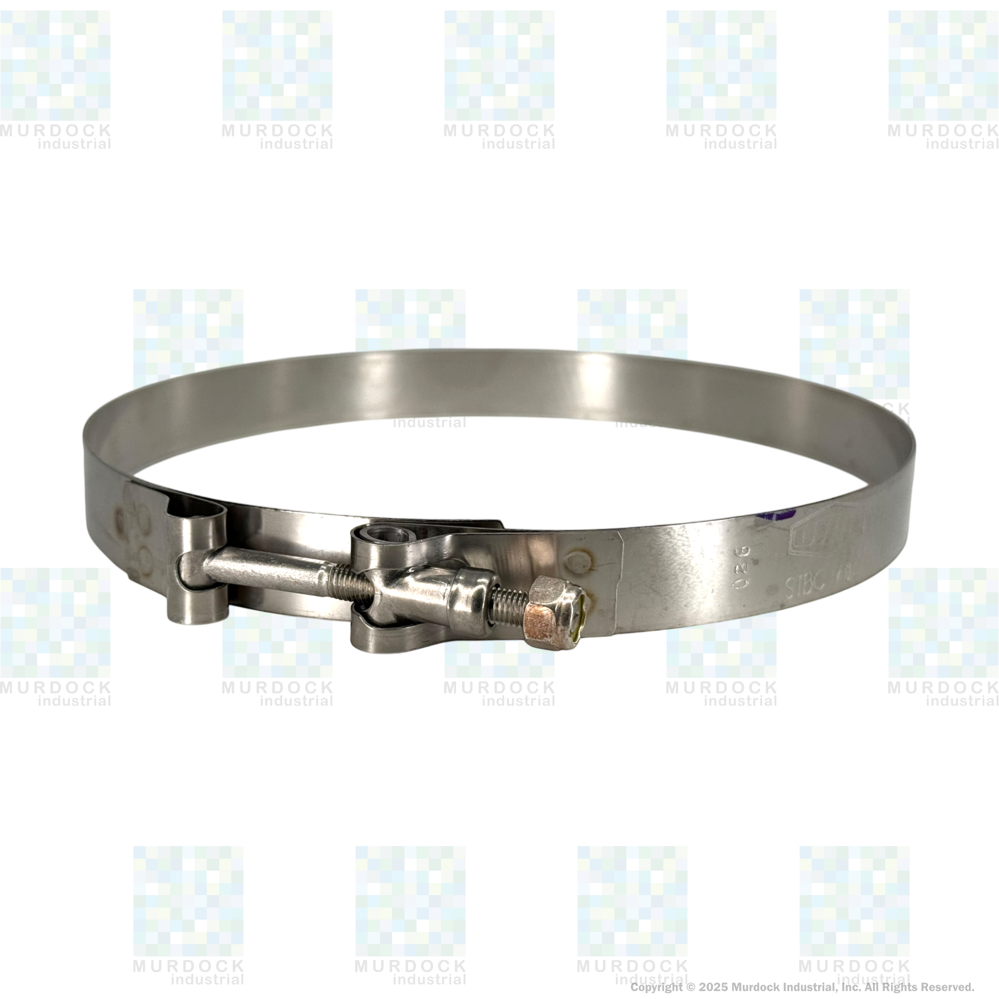 STBC625 by Dixon Valve | Style STBC | T-Bolt Clamp | 3/4" Band Width | Hose OD Range: from 6.00" to 6.31" | 300 Stainless Steel Band & Bolt