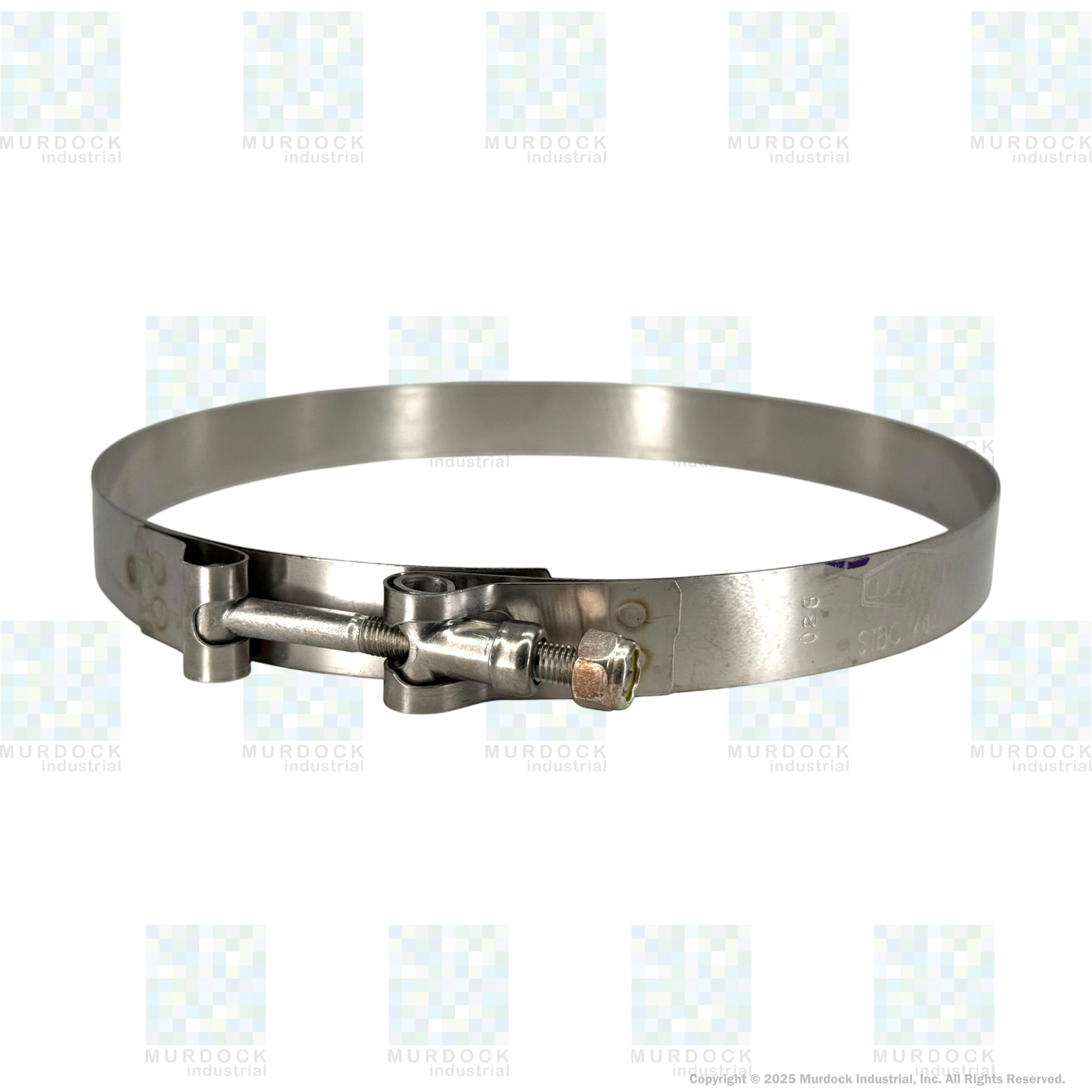 STBC675 by Dixon Valve | Style STBC | T-Bolt Clamp | 3/4" Band Width | Hose OD Range: from 6.50" to 6.81" | 300 Stainless Steel Band & Bolt