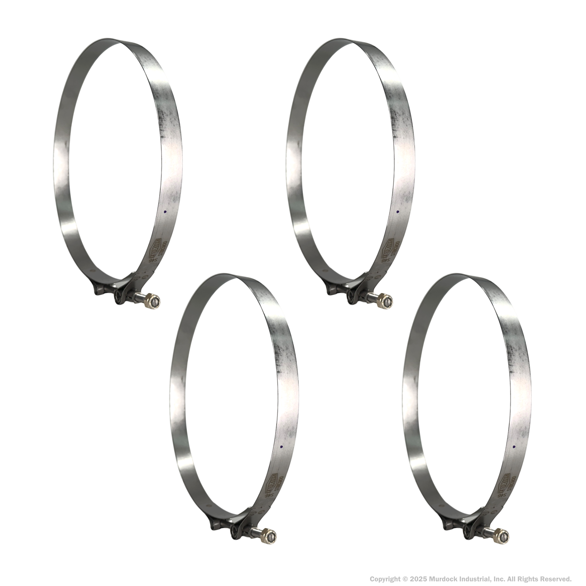 STBC750 by Dixon Valve | Style STBC | T-Bolt Clamp | 3/4" Band Width | Hose OD Range: from 7.25" to 7.56" | 300 Stainless Steel Band & Bolt