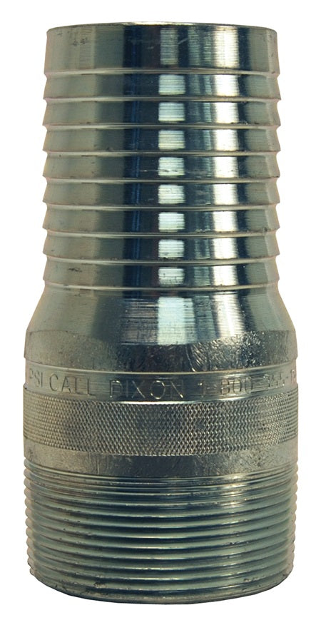 STC20 by Dixon Valve | King Combination Nipple | with Knurled Wrench Grip | 1-1/2" Male NPT x 1-1/2" Hose ID | Plated Steel