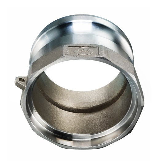 SW-SSA200 by Kuriyama | SW-SSA Series | Part A | Cam & Groove Adapter | 2" Adapter x 2" Socket Weld End | 316 Stainless Steel