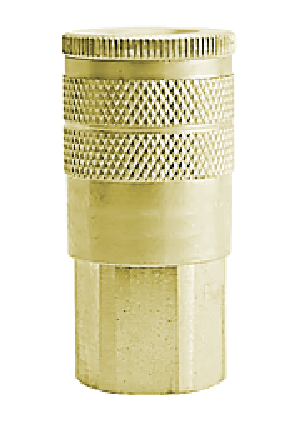 B-3CF3-B Breco by Foster | 1-Way Manual Sleeve Guard Sockets | C Series | 3/8" Socket x 3/8" Female NPT Thread | Straight | Brass