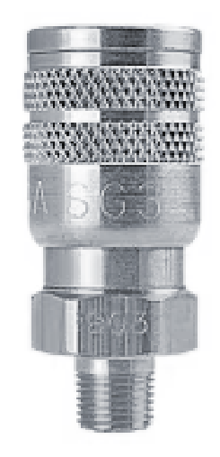 B-2CM2-SS Breco by Foster | 1-Way Manual Sleeve Guard Sockets | C Series | 1/4" Socket x 1/4" Male NPT Thread | Straight | Stainless Steel