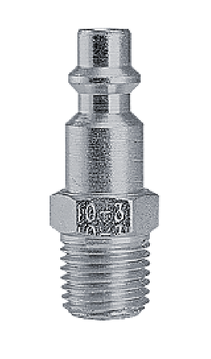 B-B2M2-SS Breco by Foster | One Way Shut-Off | B Series | 1/4" Plug x 1/4" Male NPT Thread | Stainless Steel