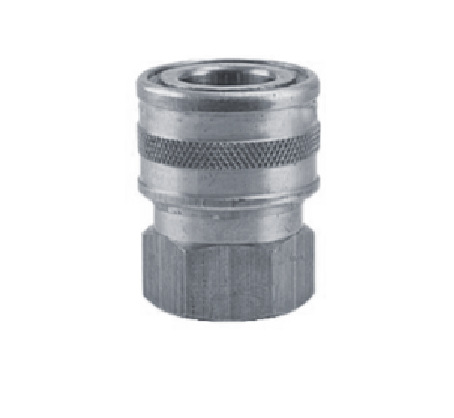 B-VHC4-4F Breco by Foster | FH Series | Two Way Valved Sockets | Quick Disconnect | 1/4" Female NPT Thread | Straight | Steel