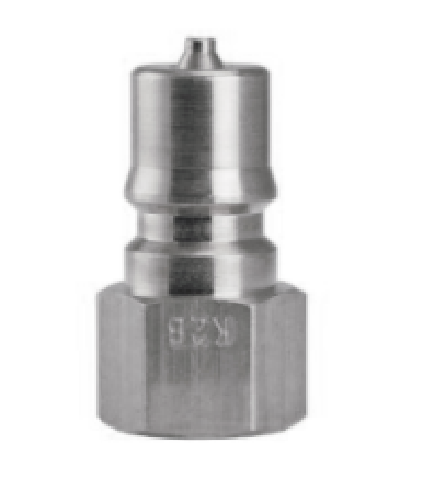 DS4F4-SS Breco by Foster | DS Series | Two Way Shut-Off | Quick Disconnect | 1/2" Plug x 1/2" Female NPTF Thread | 303 Stainless Steel