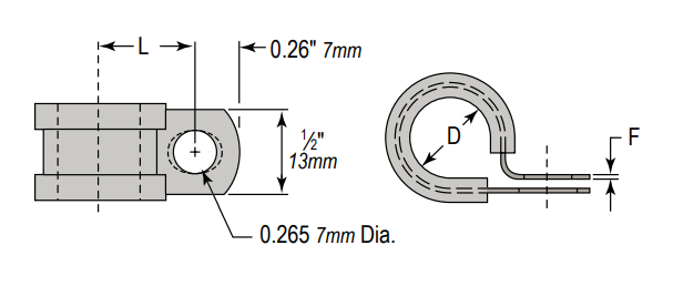 SPN-28SS by Foster | Loop Clamp w/ EPDM Cushion | Clamp Diameter: 1-3/4" | Stainless Steel