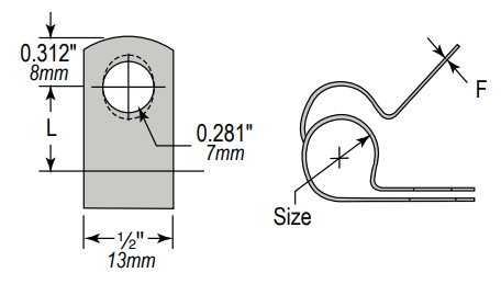 SSN-18 by Foster | Loop Clamp | Clamp Diameter: 1-1/8" | Stainless Steel