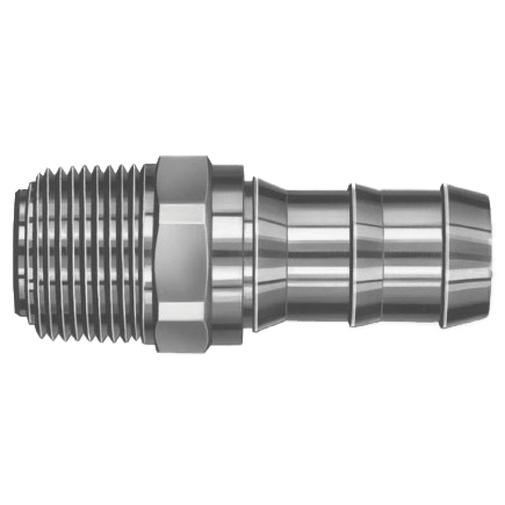 W480016 (FO200) by PT-Coupling | Swivel Hose Fitting | 2" Male NPT x 2" Hose Shank | Anodized Aluminum