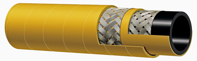 T146AK075X50 Alfagomma by Kuriyama | T146AK Series | MSHA Mine Spray Hose | 3/4" ID | 1.10" OD | 1000 PSI | Yellow | 50ft Length