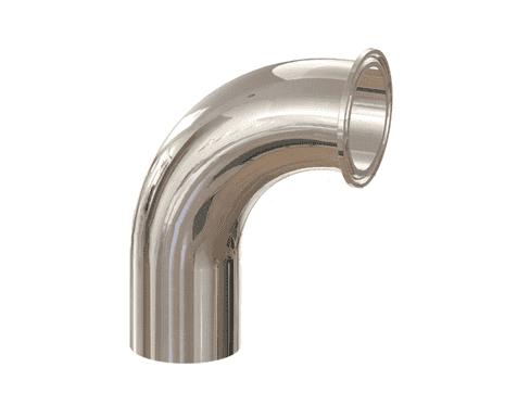 T2CM-150PL Dixon Valve 1-1/2" 316L Stainless Steel High Purity BioPharm 90 deg. Clamp x Weld Elbow with a PL finish - SF1