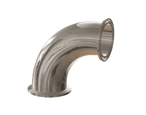 T2CMP-300PL Dixon Valve 3" 316L Stainless Steel High Purity BioPharm 90 deg. Clamp x Clamp Elbow with a PL finish - SF1
