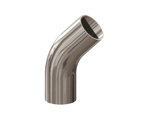T2KS-300PL Dixon Valve 3" 316L Stainless Steel High Purity BioPharm 45 deg. Weld Elbow with a PL finish - SF1