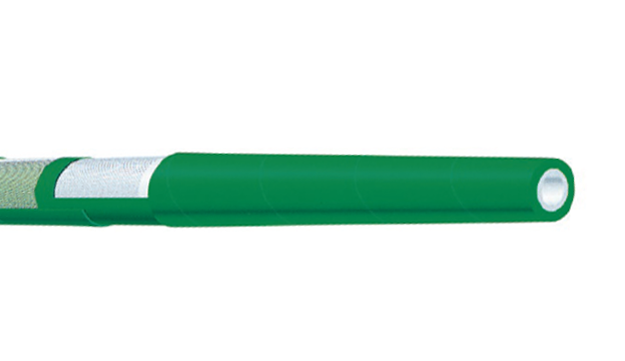 T351LG100X50 Alfagomma by Kuriyama | Premium Paper Mill/Creamery Wash Down Hose With Tapered Nozzle | Green | 1" ID | 1.46" OD | 150 PSI | 50ft Length