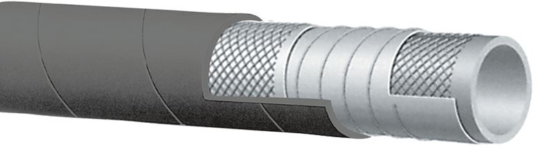 T410LB150X100 by Kuriyama Alfagomma® | T410LB Series | 240 PSI Food & Beverage Suction & Discharge Brewery Hose | 1-1/2" ID | Gray | 100ft