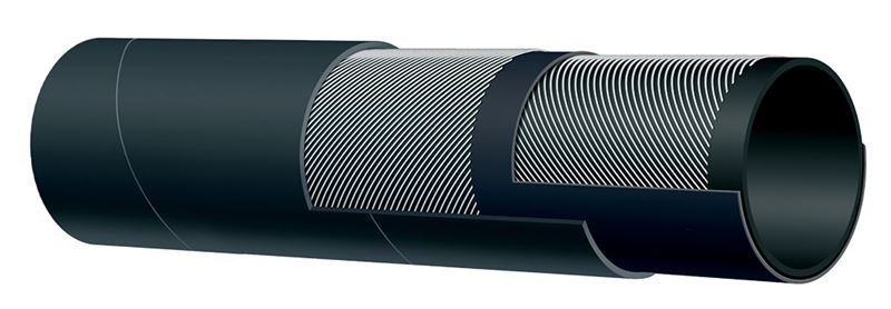 T753AA100X100 Alfagomma by Kuriyama | T753AA Series | 4-Ply Abrasive Material Blast Hose | 1" ID | 1.89" OD | 180 PSI | Black | 100ft Length