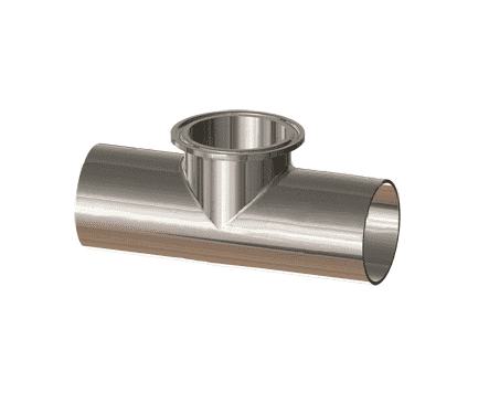 T7WWMS-250PL Dixon Valve 2-1/2" 316L Stainless Steel High Purity BioPharm Weld x Weld x Clamp Short Outlet Tee with a PL finish - SF1