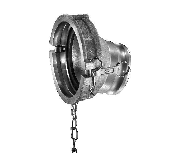 TCDA-A4040 by Kuriyama | TCDA Series | Part DA | Cam & Groove Adapter | 22° Elbow | 4" API Female Coupler x 4" Cam & Groove Adapter | Aluminum