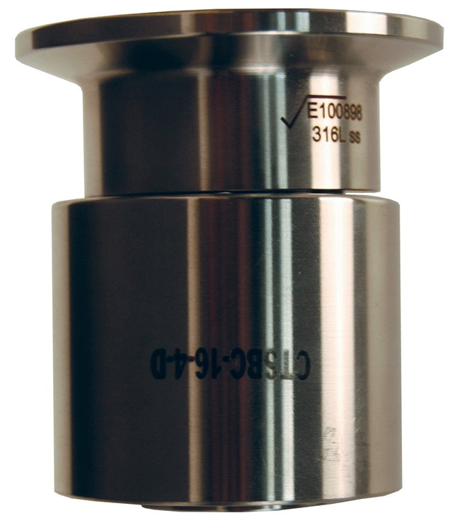 TCR-T24-24 by Dixon Valve | True I.D. PTFE Hose Fitting | Sanitary Tri-Clamp | 1-1/2" Hose Size x 1-1/2" Clamp Size | 316 Stainless Steel