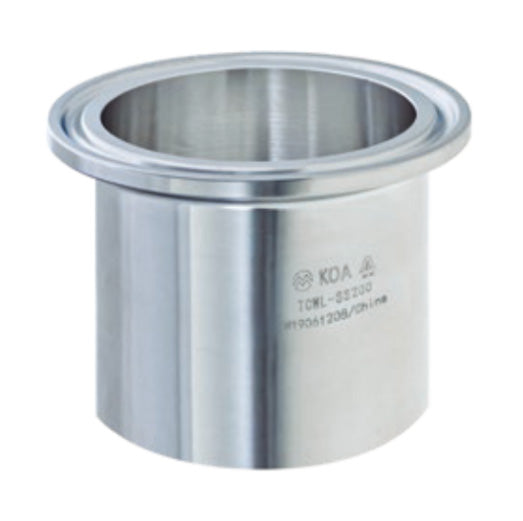 TCWL-SS150 by Kuriyama | TCWL-SS Series | Weld-On Sanitary Adapter | 1-1/2" Tri-Clamp End x 1-1/2" Weld End | Long | 316 Stainless Steel
