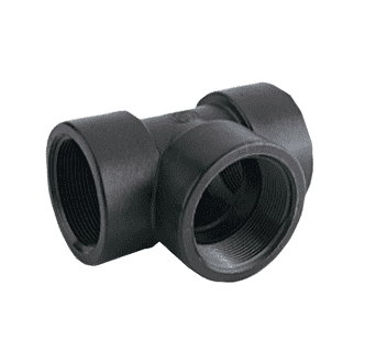 TEE025 by Banjo | Pipe Fitting for Pipe Tees | 1/4" Female NPT x 1/4" Female NPT x 1/4" Female NPT | 300 PSI | Polypropylene | Pack of 10